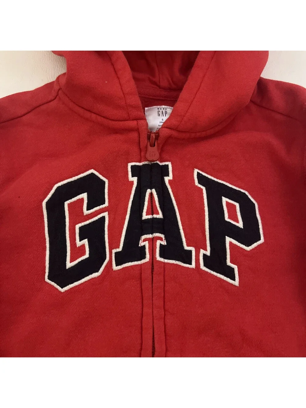 Gap kids Size Large Red Fleece Zip Up Hoodie Jacket Size T5